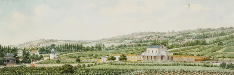パリ郊外の駅、1846年
