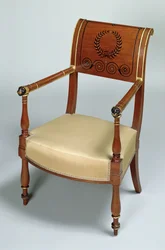 Fontainebleauアームチェア、1796-1803（マホガニー）