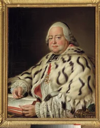 フランソワ・カミーユ・ド・ロレーヌ（マルタ騎士）（1726-1788）の肖像 マルセイユのサン・ヴィクトルのアッベ、ストラスブール大聖堂の支部長 フランソワ・ユベール・ドルーエ（1727-1775）による絵画 18世紀。ディム。0.79 x 0.64 m. ヴェルサイユ。