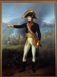 シャルル・ルクレール将軍（1772-1802）の足元の肖像 フランソワ・ジョセフ・キンソン（1771-1839）の絵画 19世紀 マルメゾン、シャトー美術館蔵