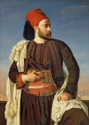 エジプト軍の制服を着たルコントデフロリスの肖像画、1840年