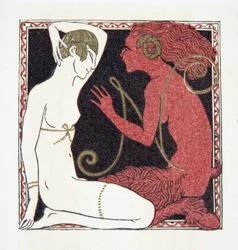 パブのPersonages de Comedieからの手紙N。 1922（ステンシルを印刷）
