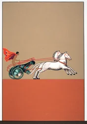 男と馬車、AeschylusによるProméthéeEnchaînéのイラスト、パブ。 1941（ステンシルプリント）