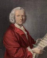 フェッシュ（1687-1761）によるウィレムの肖像 フランソワ・ラ・カーヴの版画