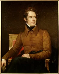詩人・政治家アルフォンス・ド・ラマルティーヌ（1790-1869）の肖像、1830年、1,18x0,91 m