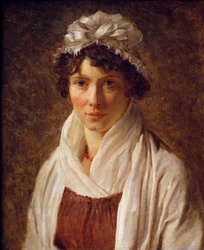 画家のいとこであるジェラルド夫人（Madame Lecerf）の肖像 フランソワ・ジェラルド（1770-1837）による絵画 1794年 日0,56x0,47 m