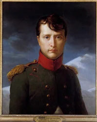 ナポレオン・ボナパルト（1769-1821）の第一執政官としての肖像 フランソワ・ジェラール（1770-1837）による絵画 1803年 日。0,62x0,53 m Chantilly, musee Conde - 第一執政官としてのナポレオン・ボナパルト（1769-1821）の肖像 - フランソワ・ジェラール（1770-1837）による絵画、油絵