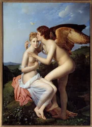 プシュケと愛 フランソワ・ジェラール（1770-1837）の絵画 1798年 日1,86x1,32 m
