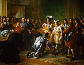 アンジュー公をスペイン王と認めたフランソワ・ジェラール（1770-1837）の絵画、スペイン