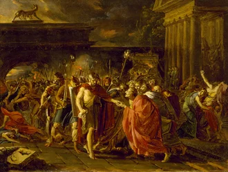 マリウス、ローマに戻る、1789年（キャンバスに油彩、紙に油彩）