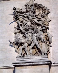 パリの凱旋門のマルセイエーズ。フランソワ・リュードによる彫刻（1784 - 1855）