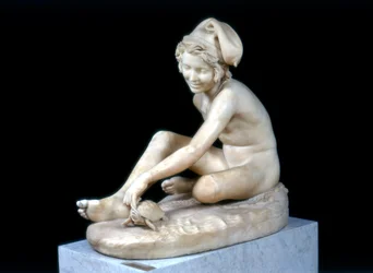 カメと遊ぶナポリの漁師、1833年