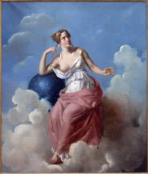 天文学。フランソワ・ヴァンサン・ラティル（1796-1890）の絵画、油彩・キャンバス