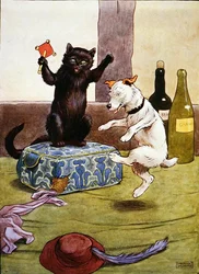 The Beautiful Book of Nursery Rhymes, Stories and Pictures」（Blackie & Son社）のイラスト（カラーリトグラフ）。