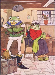 1916年、チャールズH.ベネットによる「カエルはウーイングゴー」のイラスト