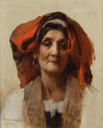 イタリアの女性の頭、1887