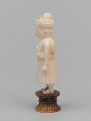 黒のポーン、チェスの駒、インド、1820年頃