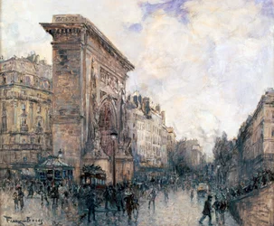 パリ、Porte St-Denisの凱旋門、c1875-1926
