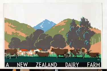 ニュージーランドの酪農場、シリーズ「Buy New Zealand Produce」より [6319386]（カラーリトグラフ）