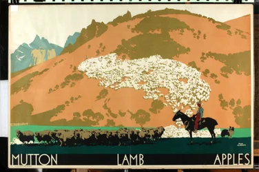 シリーズ「Buy New Zealand Produce」より Mutton - Lamb - Apples [6319386]（カラーリトグラフ）