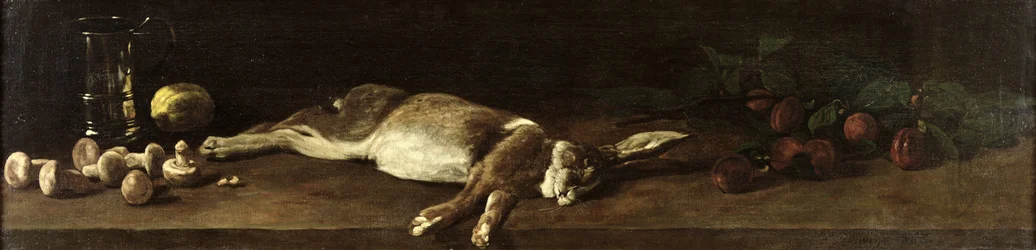 ウサギのいる静物、1863