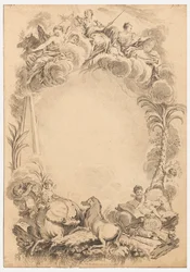 ウィリアム・アール・カウパー (ca. 1665-1723) を称えるエスカッションのデザイン