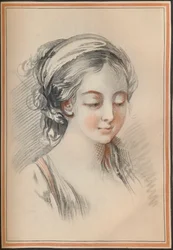 少女の頭、c1746