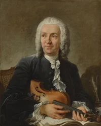 作曲家Francesco Geminiani 1687-1762の肖像、c。 1745年