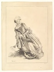 左寄りの女性、1722-28。