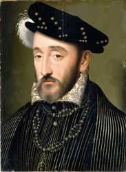 フランス国王アンリ 2 世の肖像 (1519 ～ 1559 年、1547 年)。