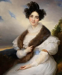 マリー・ジョセフィン・エミリー・ラフォン・ポルシェの肖像、c。 1827年。