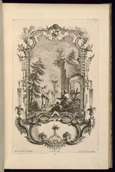 大小のコンパートメントを持つカルトゥーシュのデザイン