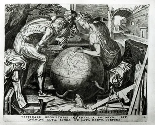 ヒエロニムスコックによって彫刻された幾何学（c.1510-70）