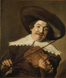 ダニエル・ヴァン・アケンヴァイオリン演奏、1640年頃（帆布に油彩）