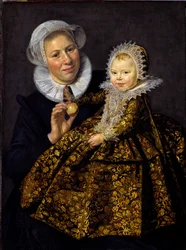 "Portrait de Catharina Hooft (1618-1681) enfant et sa nourrice" (Catharina Hooft with her nourrice) Enfant de la noblesse du siecle d