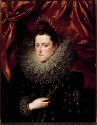 エレオノーレ・デ・メディシス（Eleonora de Medici）（1566-1611）の肖像 トスカーナの王女 彼女はイチゴの襟を持っています。絵画：フランソワ・ポルビュス・ル・ジューン（Francois (Franz) Porbus