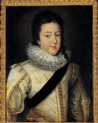 1616年に結婚した時のフランス・ナバラ王ルイ13世（1601-1643）の肖像（h s/t 0.64 x 0.44）Frans Pourbus Le Jeune（Francois (Franz) Porbus）の手によるもの。