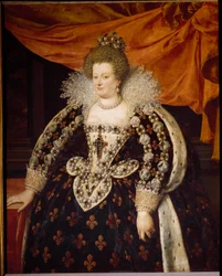 アンリ4世の妻であり、ルイ13世の母であるマリー・ド・メディシス（1573 - 1642）の肖像 フランシス・ポルビュス・ル・ジューン（Francois (Franz) Porbus）による絵画