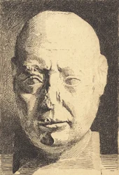 石膏ギプス後のエジプト人の頭