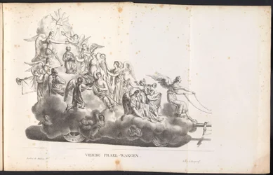 1825 年、聖ロンバウトの行列の 4 番目のフロート 4 番目の Prael-waegen (オブジェクトのタイトル)