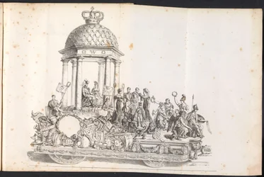 1825 年、聖ロンブーの行列の 5 番目のフロート
