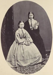 [2 人の少女の肖像]、1850 年代から 60 年代。