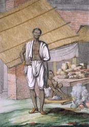 &39;Houalouays&39;、 &39;The Hindus or the Descriptions of the Customs、Customs and Ceremonies&39;、pubから作るかペストリーを作る。 1808-12（カラーエッチング）
