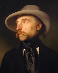 画家フランツ・ウィプリンガー（1762-1812）の肖像、フランツ・アイブル（1806-1880）の絵画