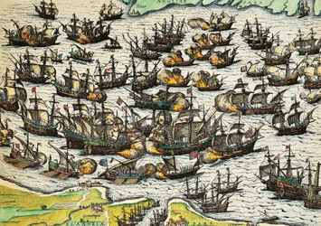 フランツ・ホーゲンベルグ（1535-1590）による彫刻「無敵艦隊」（スペイン