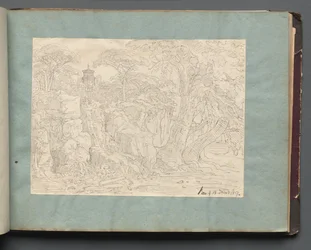 ローマとその周辺の景色を含むアルバム、Landscape Studies、36aページ: Roman View