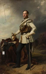プロイセンのキラスジェール軍服を着たニコライ1世・ロマノフ（1796-1855）の肖像画