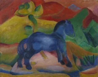 小さな青い馬の子供の絵、1912 年。