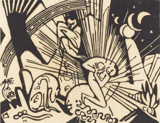 和解（Versoehnung）、1912（日本紙に黒の木版画）