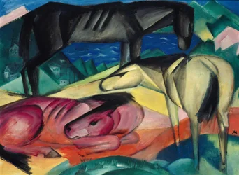 3頭の馬II、1913年。